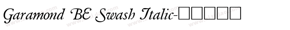 Garamond BE Swash Italic字体转换